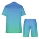thumbnail image 5 of Mens Pantalones Casuales Cuello Redondo Impresión de Manga Corta Blusa Y Pantalones Cortos Traje, Pantalones de Traje para Hombres, 5 of 5