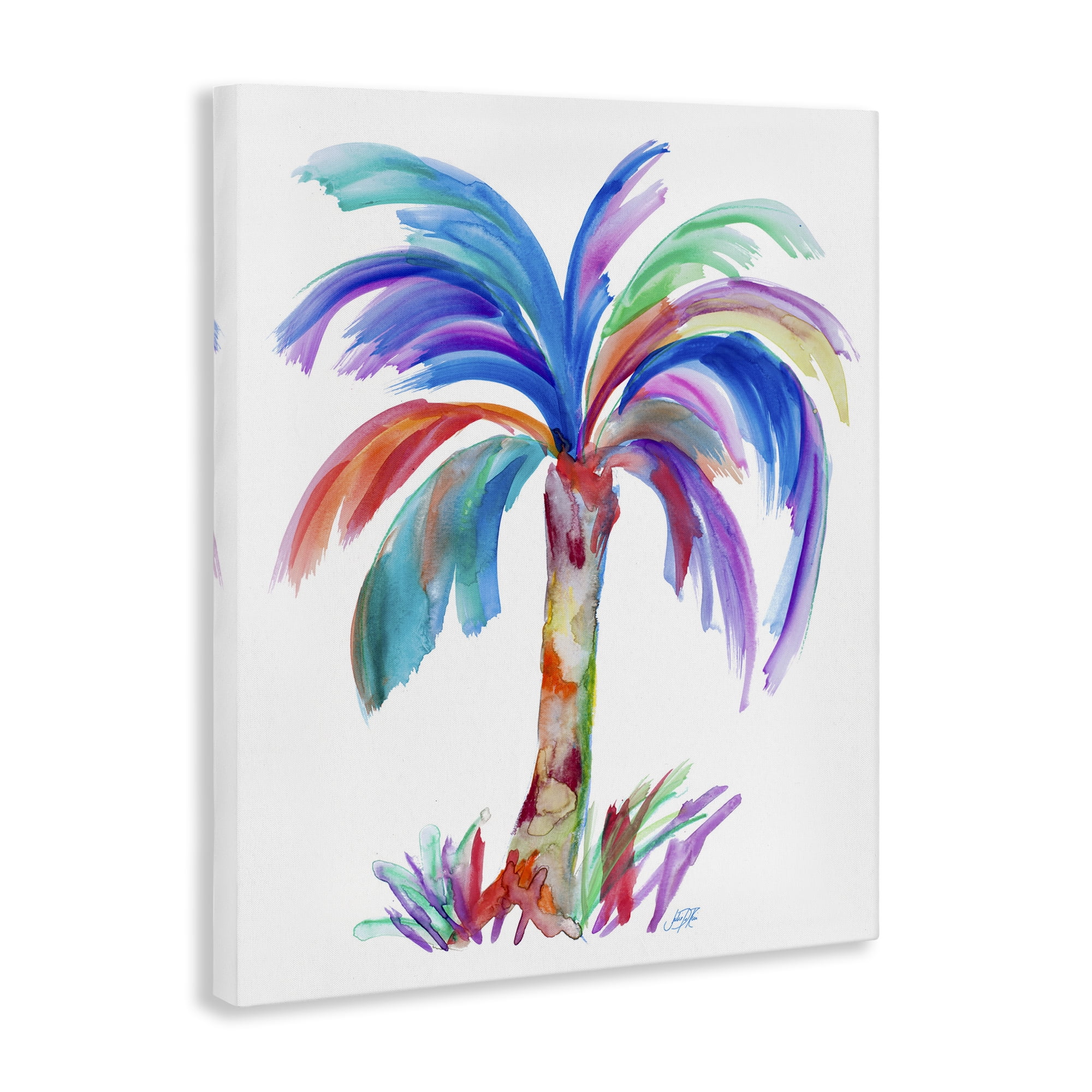 Stupell Industries Bold Palm Tree Botanical & Floral Painting Gallery Wrapped Canvas Art Print Wall Art, 36 x 48