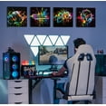 thumbnail image 2 of HFDF Gamer Room Decor for Boys Game Wall Art Graffiti Gamepad Earphone Canvas Print Pictures Cool Video Gaming Poster Street Pop Men Cave Teen Bedroom Dorm Playroom ArtworkX4 Panels 16x12inch Framed, 2 of 6