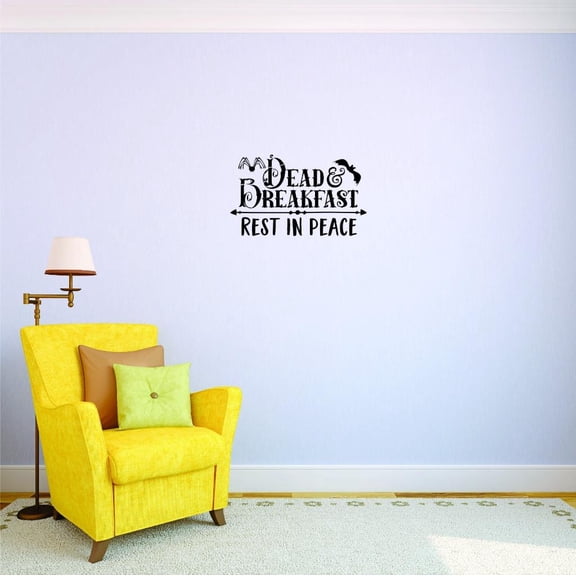 Custom Decals Rest In Peace Wall Art Size: 10 X 20 Inches Color: Black