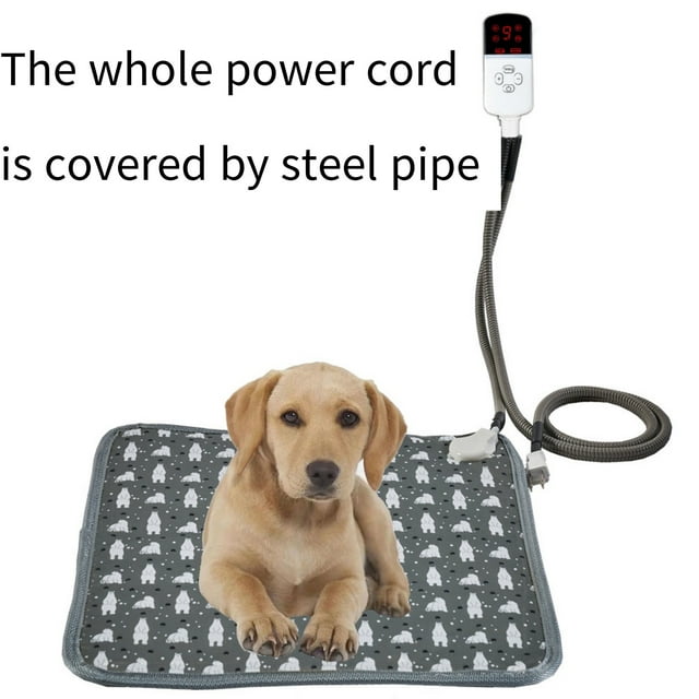 Pet Heated Blanket Mat for Dogs and Cats Providing Warm Comfortable Resting Space with Safe Thermostat Control
