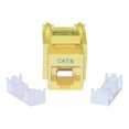 thumbnail image 1 of CableWholesale.com CAT6 Keystone Insert Jack - Modular insert - CAT 6 - RJ-45 - yellow, 1 of 4