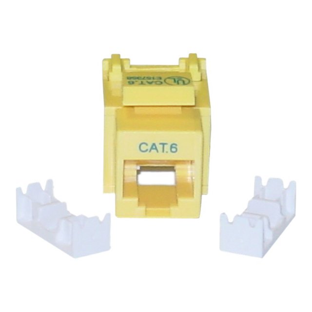 CableWholesale.com CAT6 Keystone Insert Jack - Modular insert - CAT 6 - RJ-45 - yellow