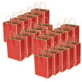 thumbnail image 1 of 20 bolsas de papel kraft reutilizables y ecológicas para ropa y regalos, 21 x 11 x 27,5 cm (rojo oscuro)., 1 of 14