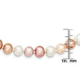 thumbnail image 3 of Primal Silver Sterling Silver Rhodium-plated 8-9mm Multi-color Freshwater Cultured Pearl Necklace, 3 of 5
