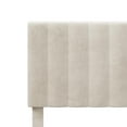 thumbnail image 6 of Hillsdale Crestone Upholstered Fabric Adjustable Height Queen Platform Bed Cream, 6 of 11