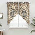 thumbnail image 2 of Swag Valance Curtains for Windows, Boho Southwestern Light Filtering Kitchen Curtains with Rod Pocket, Vintage Retro Geometric Ethnic Window Treatment Valances for Living Room, 36x36 - 2 PCS, 2 of 9