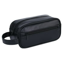 Travel Toiletry Bag for Men Women, Dopp Kit Water Resistant Shaving Bag with Large Capacity for Toiletries Accessories, PU Leather Cosmetic Bags,9.05L*3.54W*4.33H