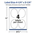 thumbnail image 6 of Avery Glossy Clear Oval Labels, 4.25" x 3.25", 100 Labels, 6 of 9