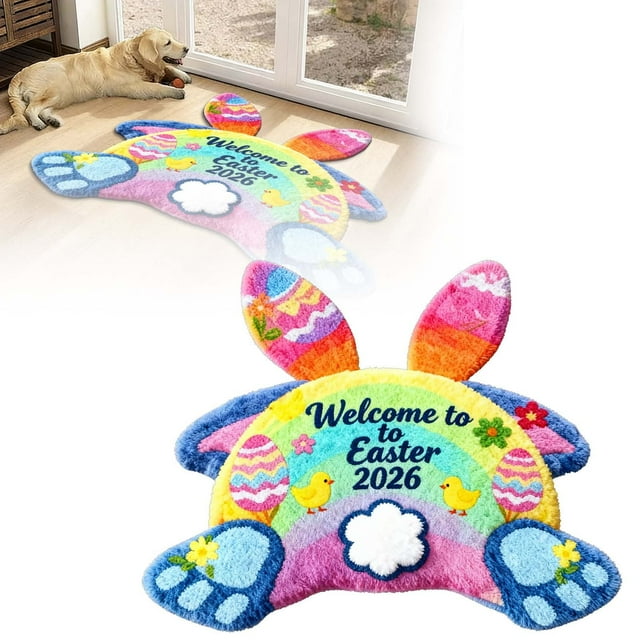 zhangmingg Mischievous Welcome Mat Non Absorbent Velvet Rug Indoor Outdoor Decorative Floor Mat for