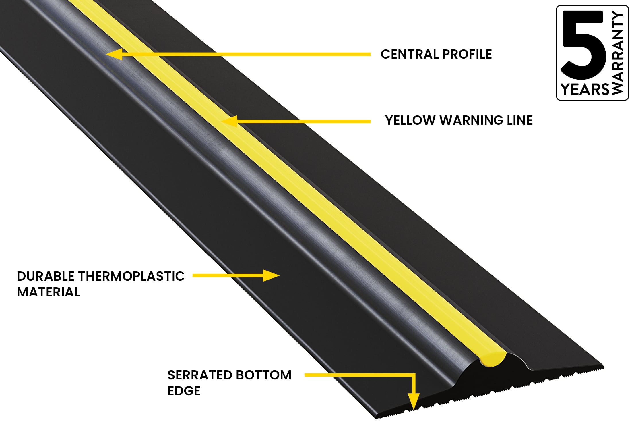 ½” High Garage Door Threshold Seal Kit 8’3” Length | Flexible PVC | Complete Kit Includes Adhesive | GaraDry