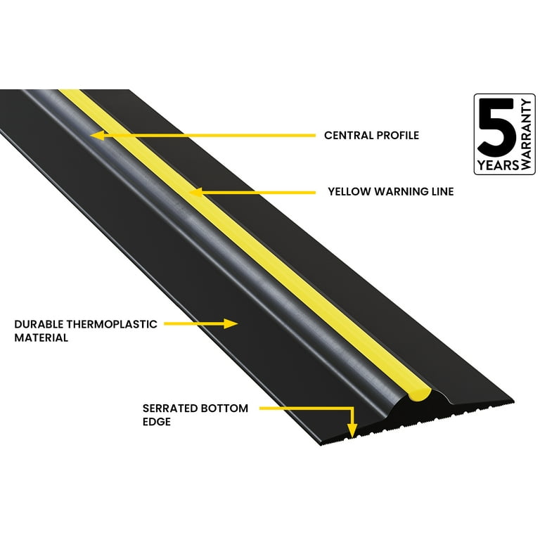 ½” High Garage Door Threshold Seal Kit 18’3” Length | Flexible PVC | Complete Kit Includes 2 Adhesives | GaraDry