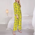 thumbnail image 5 of Wukai White Popcorn Print Women's Pajama Set - Soft Long Sleeve Sleepwear for Comfort and Style-Medium, 5 of 9