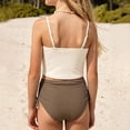 thumbnail image 4 of Girls Two Piece Swimwear Teen Backless Bikini Cute Floral Print Tankini For Juniors And Kids/Beige/110, 4 of 5