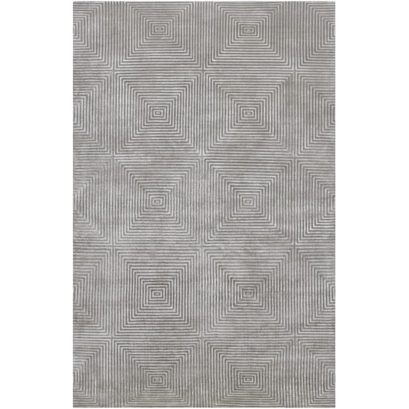 Hauteloom Zakynthos Living Room, Bedroom Area Rug - Contemporary - Gray, Light Gray - 2' x 3'