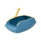 thumbnail image 3 of Caja de arena para gatos, orinal portátil con lado alto, contenedor de arena para gatos, semicerrado, fácil de limpiar, bandeja de arena para gatos de L Azul, 3 of 8