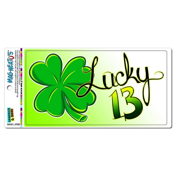 Lucky 13 Four Leaf Clover MAG-NEATO'S(TM) Car/Refrigerator Magnet