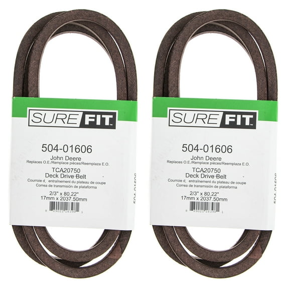 SureFit 36" Deck Drive Belt for John Deere TCA20750 WG36A Mower 2PK