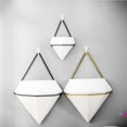 thumbnail image 4 of Advancent Maceta triangular de cerámica para colgar en la pared, contenedor de decoración ideal para plantas de Cactus suculentas, maceta para Decoración del hogar Negro Advancent HA024127-02, 4 of 5