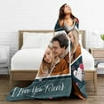 thumbnail image 4 of Custom Blanket with Photo - Personalized Picture Throw for Couple Gifts Customized Flannel Blankets for Adult Kid Birthday Fathers Mothers Valentines Day Gift (6 image 05, 40"L x 30"W / baby size), 4 of 6