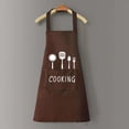 thumbnail image 3 of Delantal de cocina para chef con bolsillos, babero ajustable, resistente al aceite, para hombres y mujeres Café B 1, 3 of 7