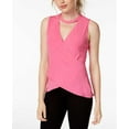 thumbnail image 4 of Rachel Roy Womens Cross-Front Wrap Blouse, Pink, XX-Large, 4 of 5
