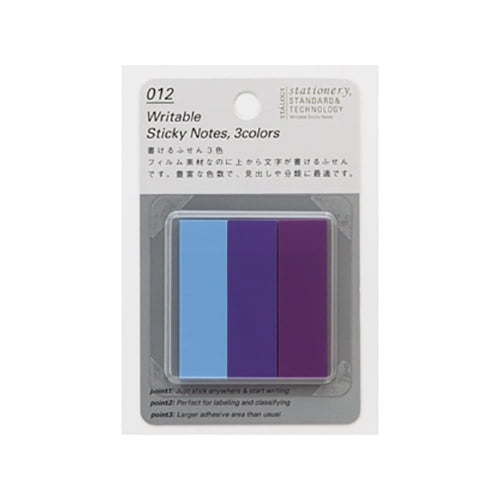 Stalogy S3-F Sticky Flags: 3/5 in x 2 in. / Assorted (3 colors) C