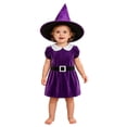 thumbnail image 2 of LYHaoo Halloween Baby Purple Dress With Witch Hat And Witch Outfit. Suitable For 18 36M.,Girls Dress Up Outfits(18-24 Months), 2 of 7