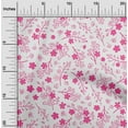 thumbnail image 2 of oneOone Viscose Jersey Fuschia Pink Fabric Asian Floral Sewing Material Print Fabric By The Yard 60 Inch Wide, 2 of 4