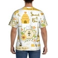 thumbnail image 3 of Bixox Men's Farm Bee Cute Honey Printed Short Sleeve Skinny Athletic T-Shirt, 3 of 6