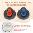 thumbnail image 2 of Mason Jar Lids Lids Solight, boca ancha, boquilla, tapa abatible, paquete de 4, 2 of 6