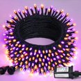 thumbnail image 2 of JMEXSUSS 200 luces LED de Halloween de color naranja y morado para exteriores, cadena de luces de Halloween conectables de 66 pies, 8 modos de luces impermeables para árbol de Halloween, enchufables p, 2 of 4