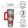 thumbnail image 4 of OBREWU Pioneer Flower Tumbler with Handle and Lid,40oz Pioneer Flower Double Wall Vacuum Insulated Tumbler,Pioneer Flower Cups Gift for Women and Men, 4 of 5