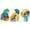 D, variant on Binwennn Small Flocked Wreath Stained Glass Window Cling Birds Abstract Wall Art Painting Blue Green Yellow Gold Leaf Canvas Print Wall Artwork Pictures Ready To Hang For Living Room Bedroom