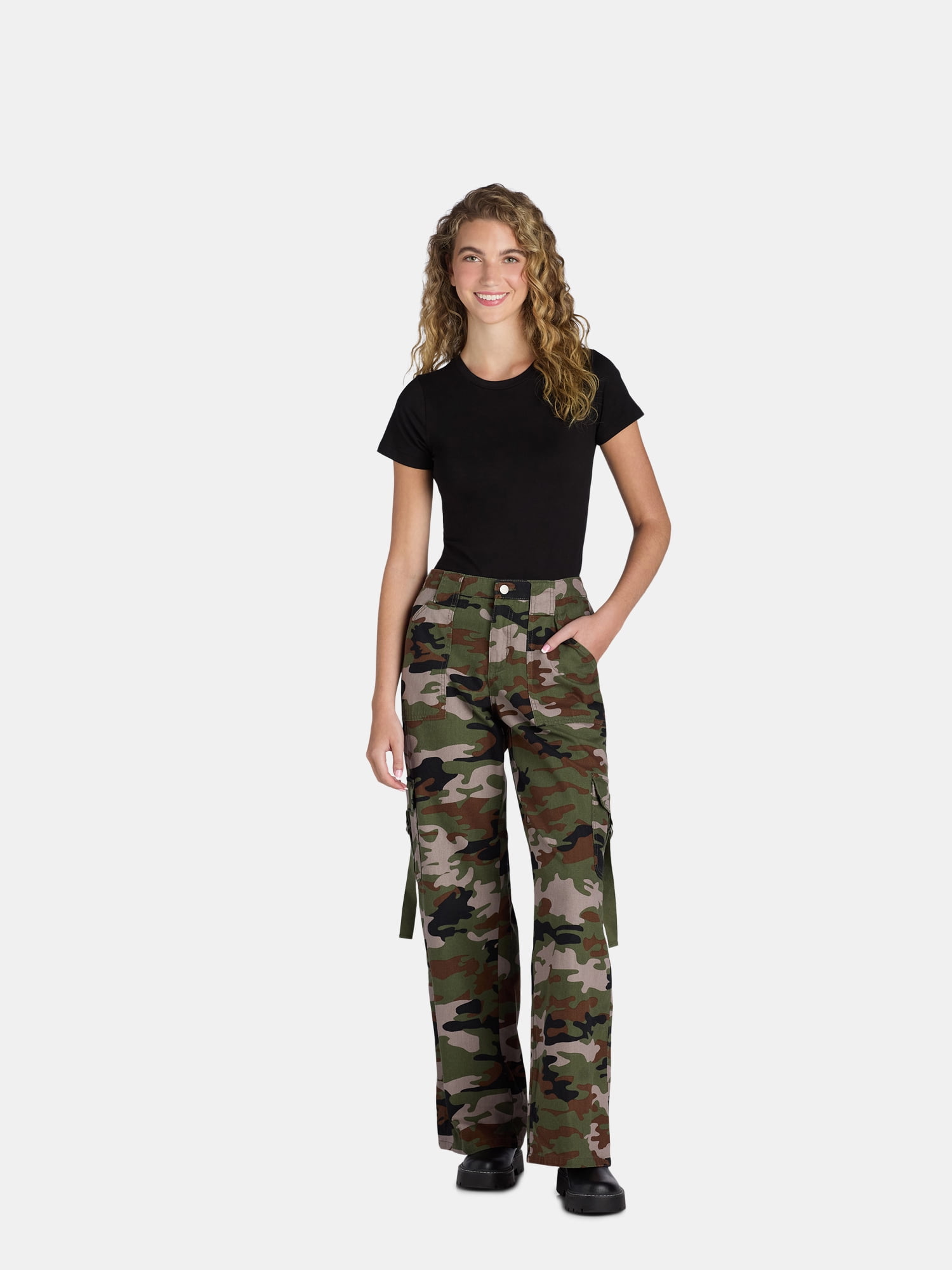 Tinseltown Juniors Twill Cargo Pants, 32" Inseam, Sizes XS-XXXL