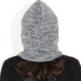 thumbnail image 4 of Women's Fleece-Lined Hooded Neck Warmer with Adjustable Drawstrings for Full Coverage and Winter Protection-Light Gray, 4 of 6