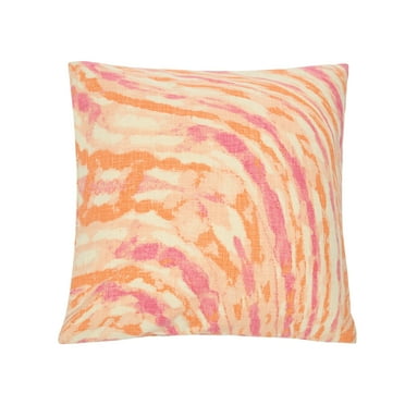 Creative Co-Op Cotton Slub Marble Printed Pillow