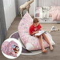 thumbnail image 2 of Posh Living 55x35" Unicorn Microfiber Bean Bag Cover in Light Pink, 2 of 8