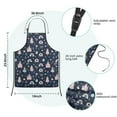 thumbnail image 3 of Navy Princess Castle Pattern Kids Aprons for Girls and Boys,Adjustable Neck Strap Toddler Aprons for Kids Cooking Baking, 3 of 6