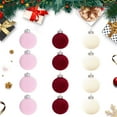 thumbnail image 2 of YHAJDS 12PCS Velvet Christmas Balls 8cm/3.15in Xmas Tree Ornaments Velvet Balls Shatterproof Xmas Bulbs Decorations Ball Sets Christmas Tree Hanging Balls for Wedding Holiday Party Decorations, 2 of 4