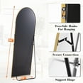 thumbnail image 2 of Gianna 58"x19" Arched High-Quality Full Length Mirror, Aluminum Alloy Frame Ensures Stability, Standing Design for Bedroom, Gold, 2 of 5