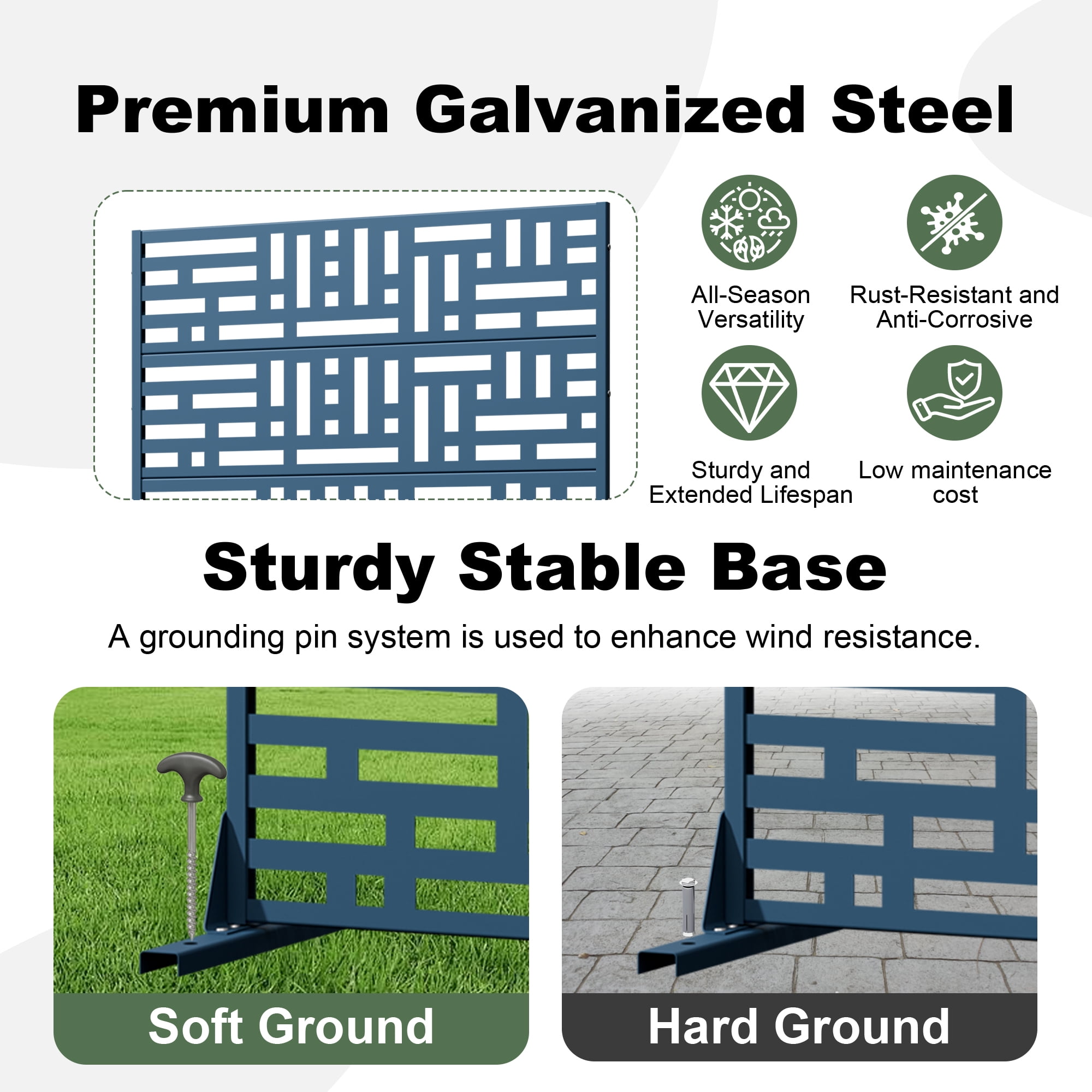 Privacy Metal Screen Fence Panel