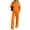 Orange, variant on Domzest Womens Zip Up Hoodies Sweatsuits Long Sleeve Full-zip Hooded Sweatshirt & Wide Leg Sweatpants Fall Winter Athletic Tracksuits Red XL