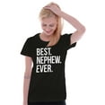 thumbnail image 3 of Best Nephew Ever Family Aunt Uncle Womens Slim Fit Graphic Tee Brisco Brands L, 3 of 5