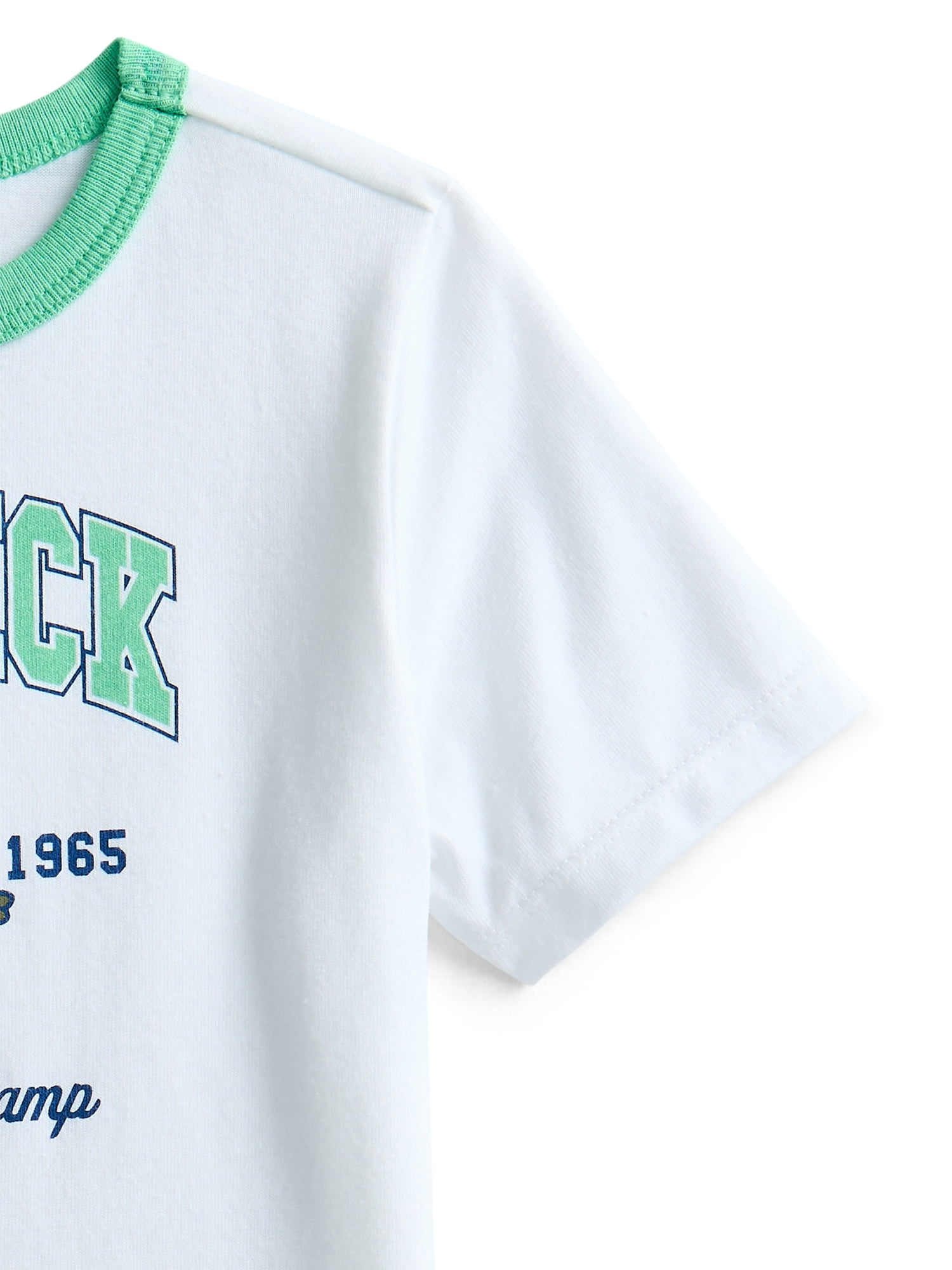 Wonder Nation Toddler Boys' Graphic Ringer Tee with Short Sleeves, Size 18M-5T