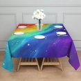 thumbnail image 3 of Rainbow Tie Dye Wave Pattern Square Tablecloth,Waterproof Square Table Cover,Wipeable Spillproof Washable Table Cover for Home Kitchen Party Decor 60"x60"(152x152cm), 3 of 6