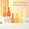 thumbnail image 2 of Set de esmaltes de uñas en gel CANNI Orange, 6 colores, 9 ml, remojo UV/LED, 2 of 6
