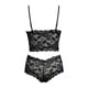 thumbnail image 3 of Gibobby Conjunto de lencería Traje de puntos, ropa interior ajustable interesante con tirantes para mujer, ropa interior Sexy envolvente de encaje(Negro M), 3 of 5