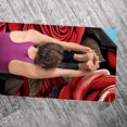 thumbnail image 5 of Rose Yoga Mat Towel with Storage Bag, 72.8"x26.8", Suitable for Yoga, Pilates, Fitness, Gym Towels, Yoga Towel, Yoga Towels, 5 of 6