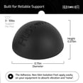thumbnail image 6 of Hudson Hi-Fi 0.75" Silicone Isolation Feet for Speakers, Turntables, Subwoofers, 20-Duro Adhesive Non-Slip Pads, 8-Pack, 6 of 8